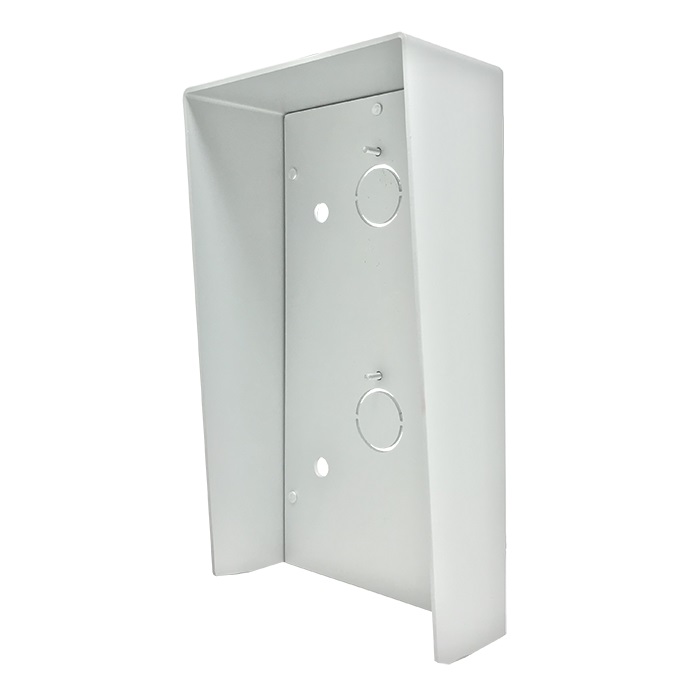 Serie Ultra - Visiera parapioggia da parete 3 moduli, alluminio anodizzato grigio, 116x293x57mm