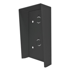 Serie Ultra Black - Visiera parapioggia da parete 3 moduli, alluminio anodizzato nero RAL9005, 116x293x57mm