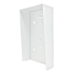 Serie Ultra White - Visiera parapioggia da parete 3 moduli, alluminio anodizzato bianco RAL9016, 116x293x57mm
