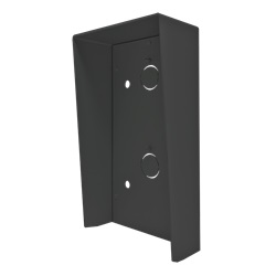 Serie Ultra Black - Visiera parapioggia da parete 4 moduli, alluminio anodizzato nero RAL9005, 116x385x57mm