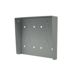 Serie Ultra - Visiera parapioggia da parete 2x2 moduli (4 moduli affiancati), alluminio anodizzato grigio, 227x203x57mm
