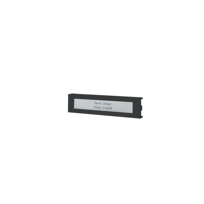 Serie Ultra Black - Pulsante singolo Metal, profilo alluminio anti-UV, cartellino neutro/campana