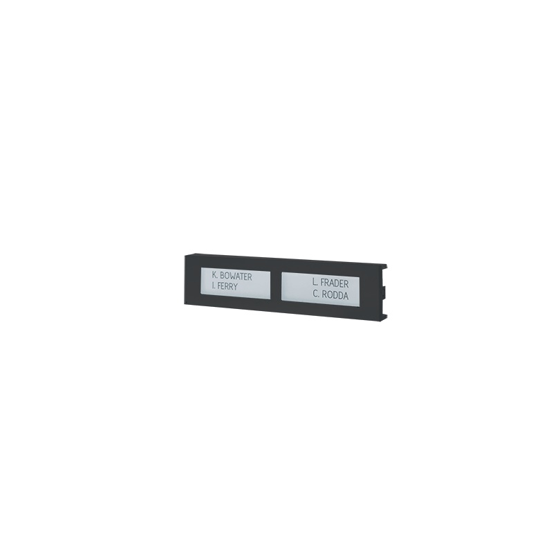 Serie Ultra Black - Pulsante doppio Metal, profilo alluminio anti-UV, cartellino neutro/divisore