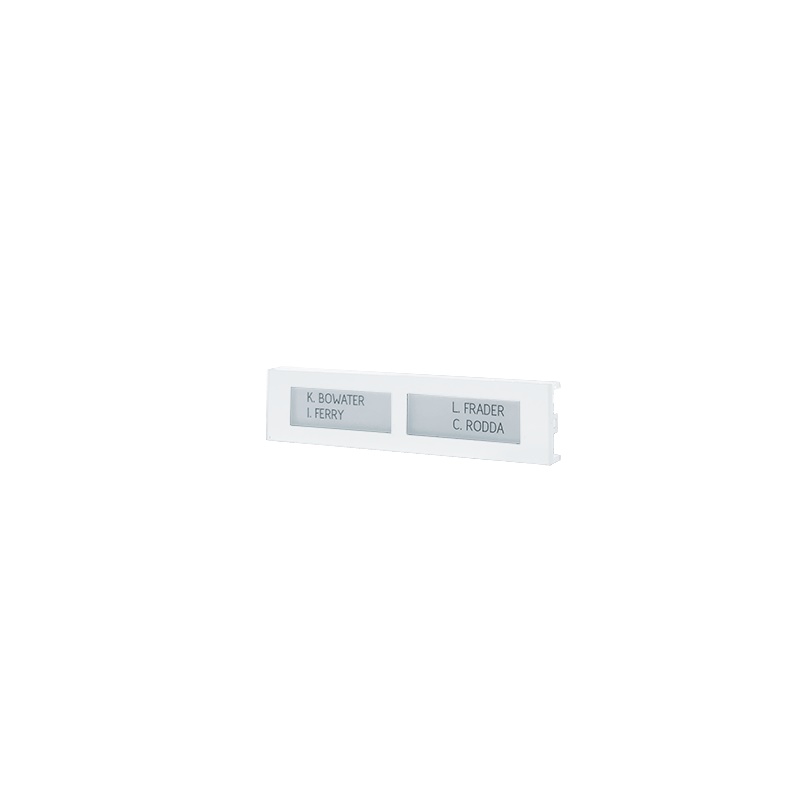 Serie Ultra White - Pulsante doppio Metal, profilo alluminio anti-UV, cartellino neutro/divisore