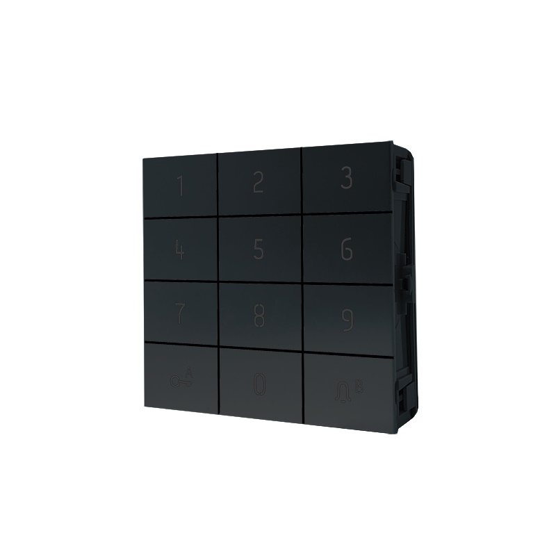 Serie Ultra Black - Modulo tastiera numerica, alluminio anodizzato, controllo accessi, relè, Wiegand, 1275 eventi