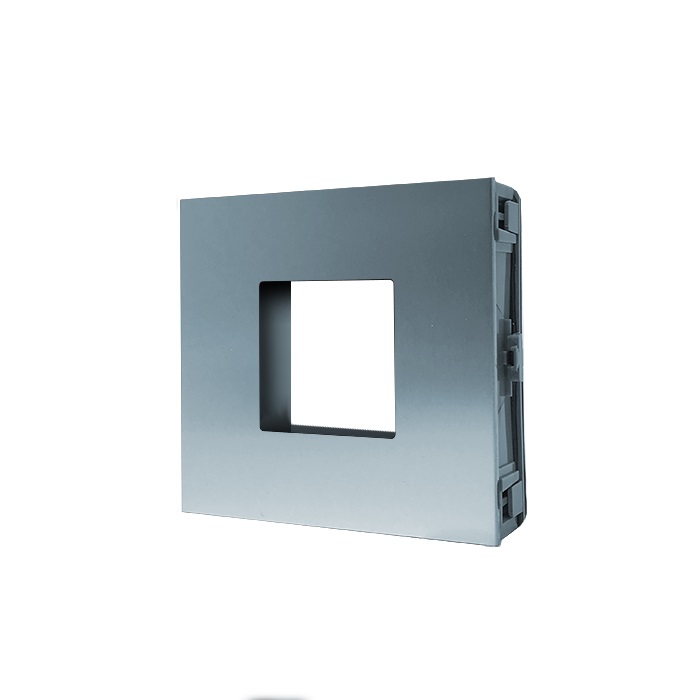 Serie Ultra - Modulo predisposto lettori controllo accessi, alluminio anodizzato, foro 40x40mm, compatibile GS3