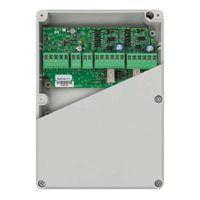 Modulo indirizzato 2 ingressi + 2 uscite supervisionate/relè, box 178x128x58mm, IP55, EN54-17/18