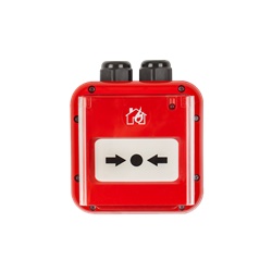 Pulsante allarme manuale indirizzato IP67, isolatore integrato, chiave ripristino, EN54-11/17