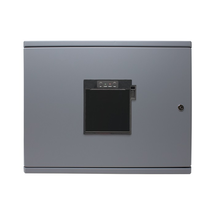 Serie LogiFire - Stampante termica per centrale 41CPE118, 170mm/s, RS232, box metallico 430x330x150mm, 100-240VAC indipendente, EN54-13