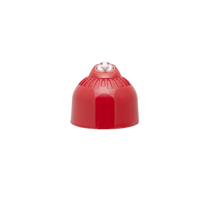 Lampeggiante parete LED bianco, copertura 3,1x11,3m, IP21, EN54-23