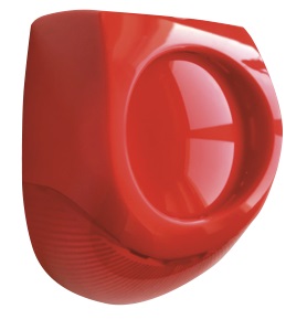 Sirena da interno con lampeggiante, 90dB, 32 toni, montaggio parete, 17-30VDC, EN54-3