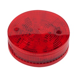 Sirena con lampeggiante rosso parete, 32 toni, 2 livelli sonori, EN54-3