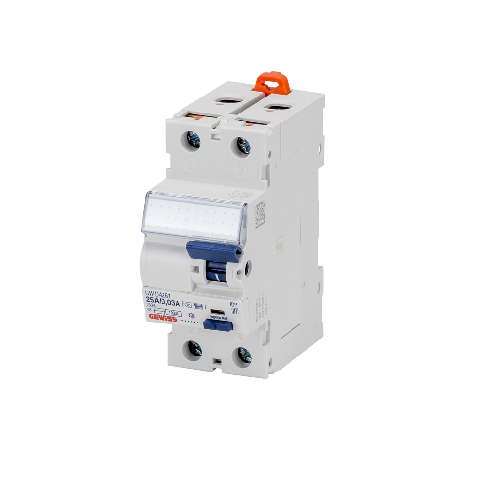 Interruttore differenziale puro 2 poli 25A 30mA 2 moduli protezione guasto terra Serie 90 RCD