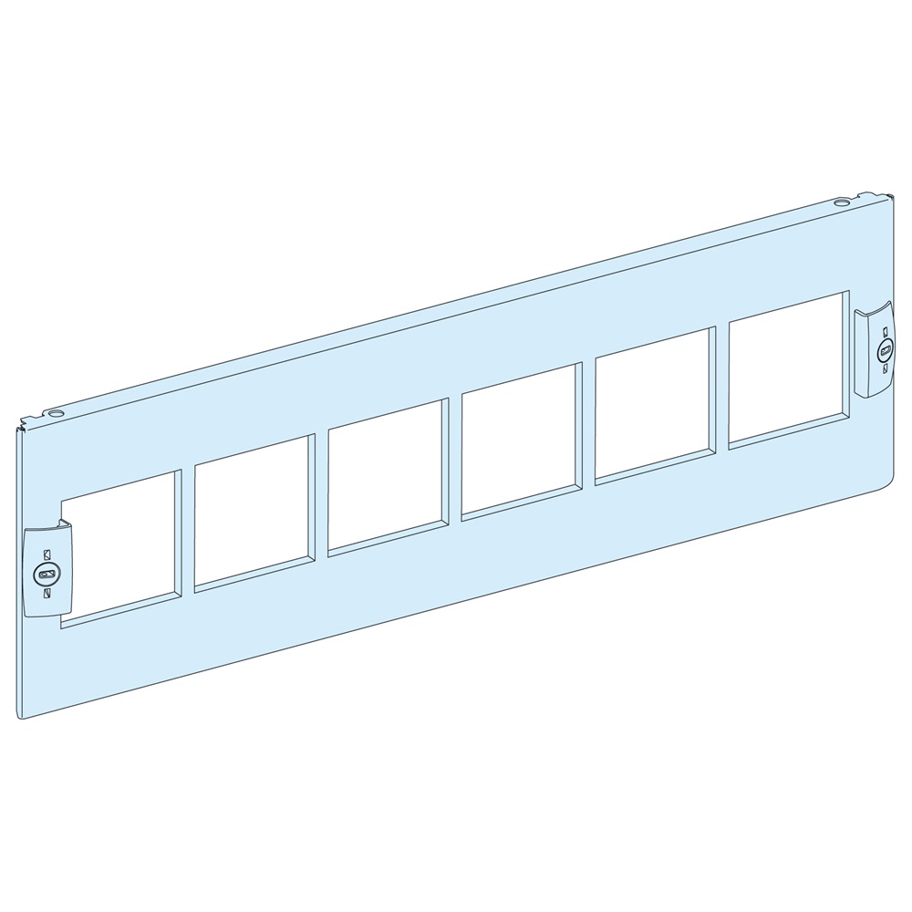 Piastra frontale acciaio 6x72x72 mm per vani PrismaSeT P e armadi PrismaSeT G pavimento