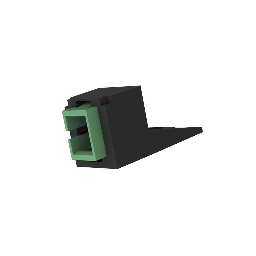 Mini-Com® APC/Sc verde, multimodale simplex, modulo nero