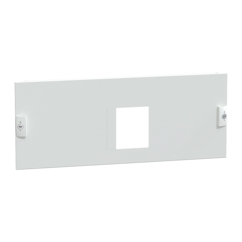 Piastra frontale pretranciata acciaio bianco per protezione dispositivi NSX100/250 Power Tag armadi elettrici