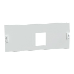 Piastra frontale pretranciata acciaio bianco per protezione dispositivi NSX100/250 Power Tag armadi elettrici