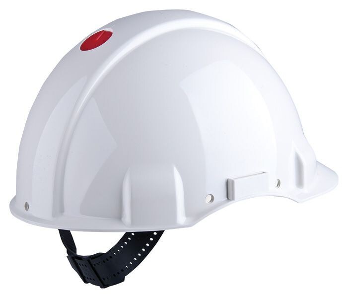 Elmetto 3M G3000 dielettrico 1000 V blocco su perno fascia pelle Uvicator uso industriale