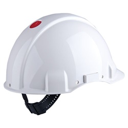 Elmetto 3M G3000 dielettrico 1000 V blocco su perno fascia pelle Uvicator uso industriale
