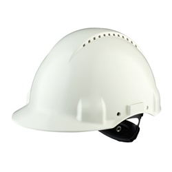 Elmetto rigido 3M G3000 ventilato con cricchetto Uvicator protezione EN 397/50365 bianco