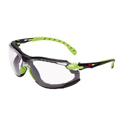 Occhiali protezione 3M Solus 1000 montatura verde/nera lenti policarbonato anti-appannamento antigraffio Scotchgard uso professionale