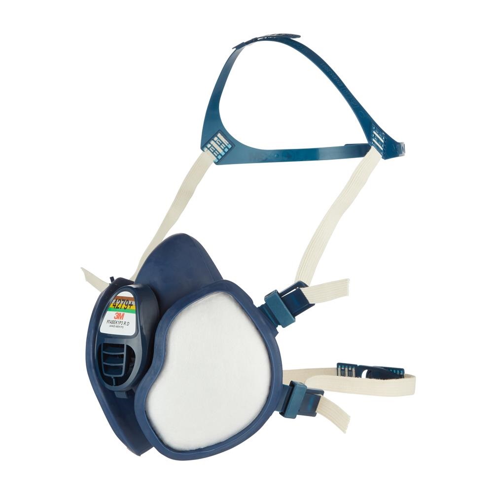 Semimaschera riutilizzabile 3M 4279+ con filtri integrati ABEK1P3 protezione gas vapori particolato uso professionale