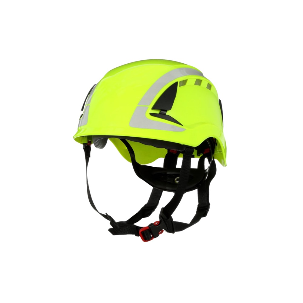 3M™ SecureFit™ Elmetto, X5001V-CE, verde ad alta visibilità, ventilato, rifrangente, marchio CE, 4 unità/cartone