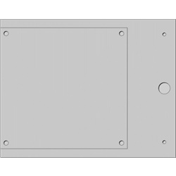Targa quadro MG-VRT-AH grigia PVC 105x110 per personalizzazione quadro elettrico