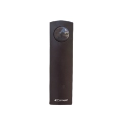 Sensore doppia tecnologia effetto tenda marrone, PIR+MW 24GHz, portata 2-3.5m, direzione allarme, 130x36x34mm