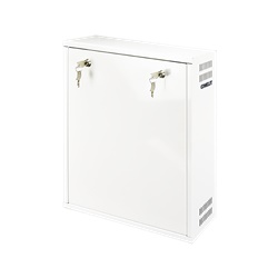 Contenitore metallico per NVR e XVR small, doppia serratura con chiave, tamper di sicurezza, dimensioni max 335x375x95mm