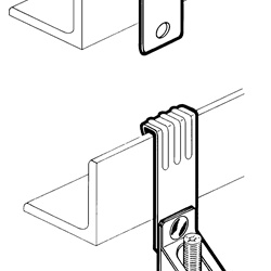 Clip Hook porta barra filettata M6 spessore 4-10mm acciaio zincato resistente per installazioni elettriche e strutture metalliche