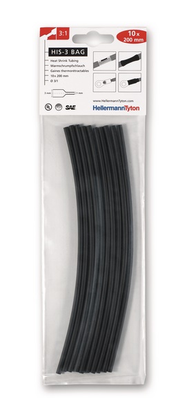 Termorestringente 3:1 poliolefina flessibile isolamento protezione cavi cablaggi sacchetto 10 pezzi