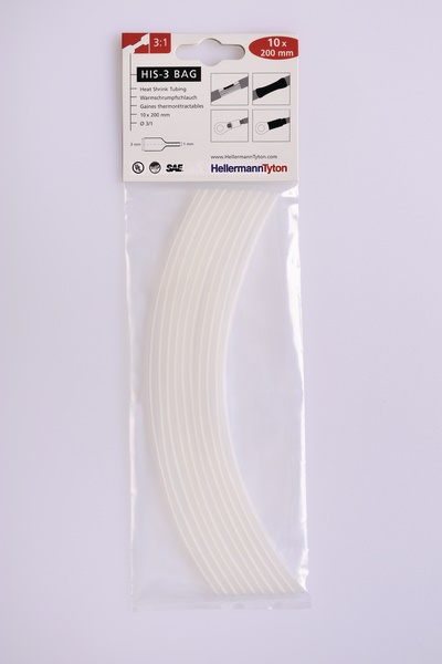 Termorestringente 3:1 poliolefina flessibile isolamento protezione cavi cablaggi sacchetto 10 spezzoni 200 mm