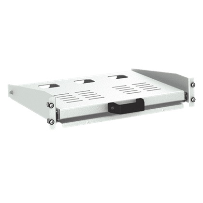 Ripiano estraibile acciaio 300mm per telaio RACK19 armadi serie GRAFI 2U carico 60kg