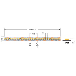 STRISCIA LED 13W/M 12V IP20 FLESSIBILE INSTALLAZIONE INTERNA RISPARMIO ENERGETICO
