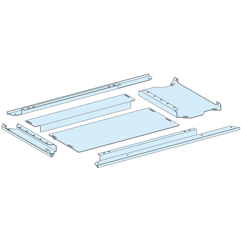 Piastra passacavi 2 parti IP30 650+150x400 mm per armadi PrismaSeT