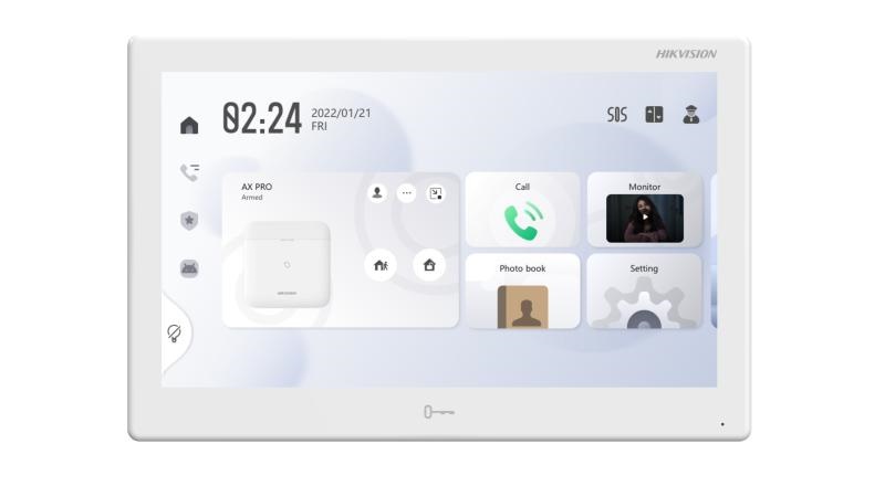 Monitor interno videocitofono IP 10 touch screen Android con funzioni hands-free e controllo apriporta per sicurezza residenziale e commerciale
