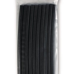 Termorestringente 3:1 poliolefina flessibile nero isolamento e protezione cavi cablaggi sacchetto 10 spezzoni 200 mm