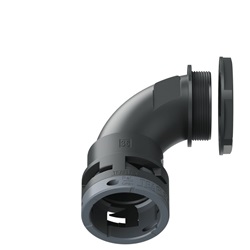 Curva 90°Ip66 Bn36 Pg36 Nero