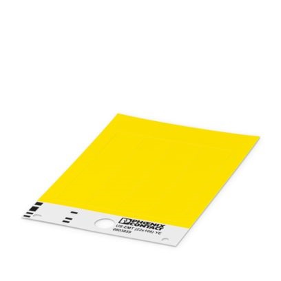 Scheda gialla identificativa 23x109mm per morsettiere