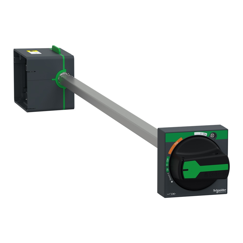 Manovra rotativa laterale nera regolabile 45-480 mm per interruttori Compact NSXm PowerPact IP54