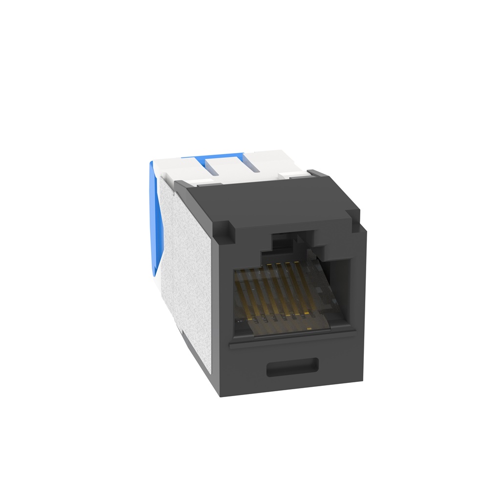 Mini-Com® UTP RJ45 Cat 6A TG Jack Module Resistente alla corrosione, nero