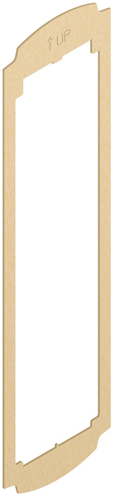 Adattatore ottone per placca Flat 3 moduli installazione muri irregolari