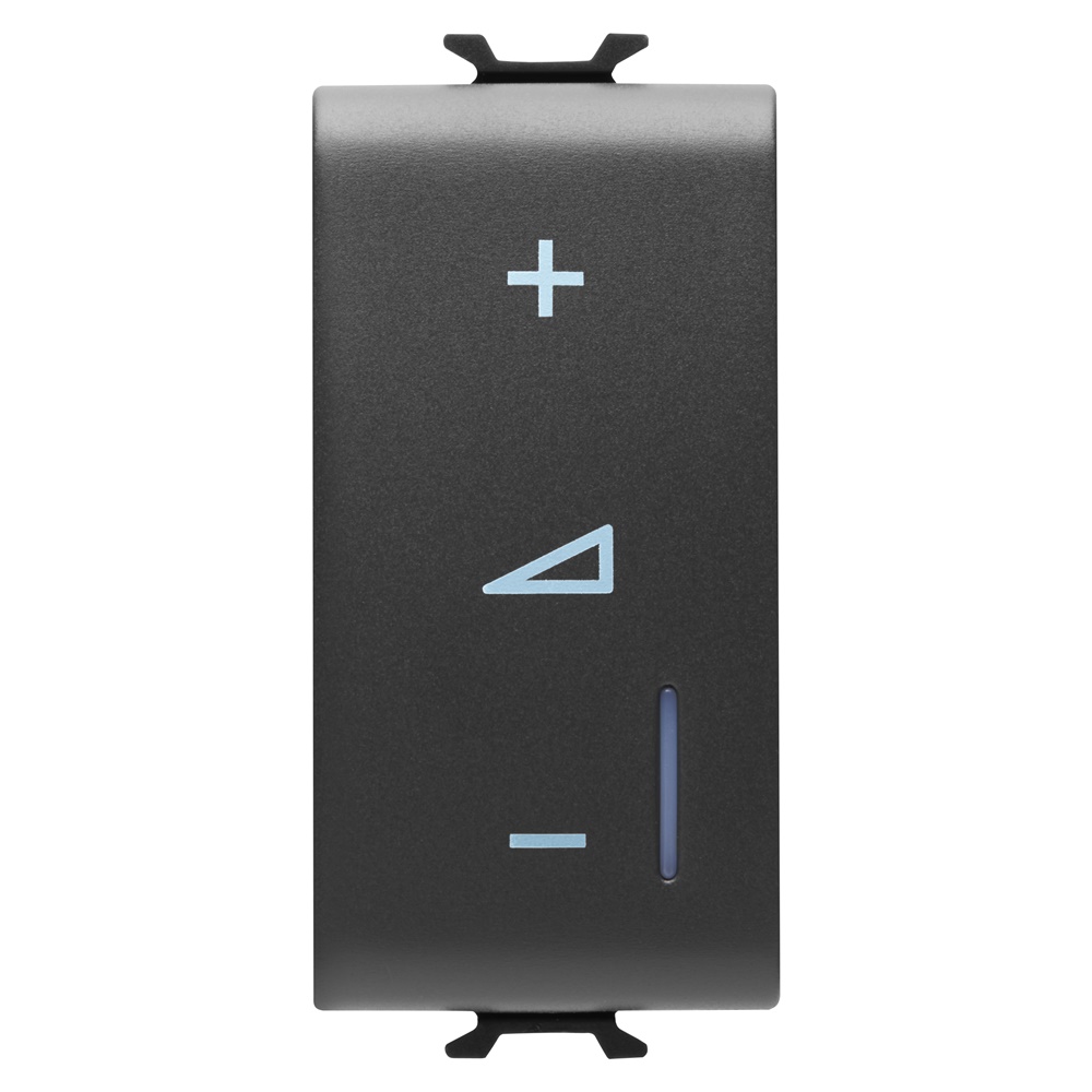 Regolatore elettrico universale 1 modulo nero serie civile Chorus modulari elegante funzionale