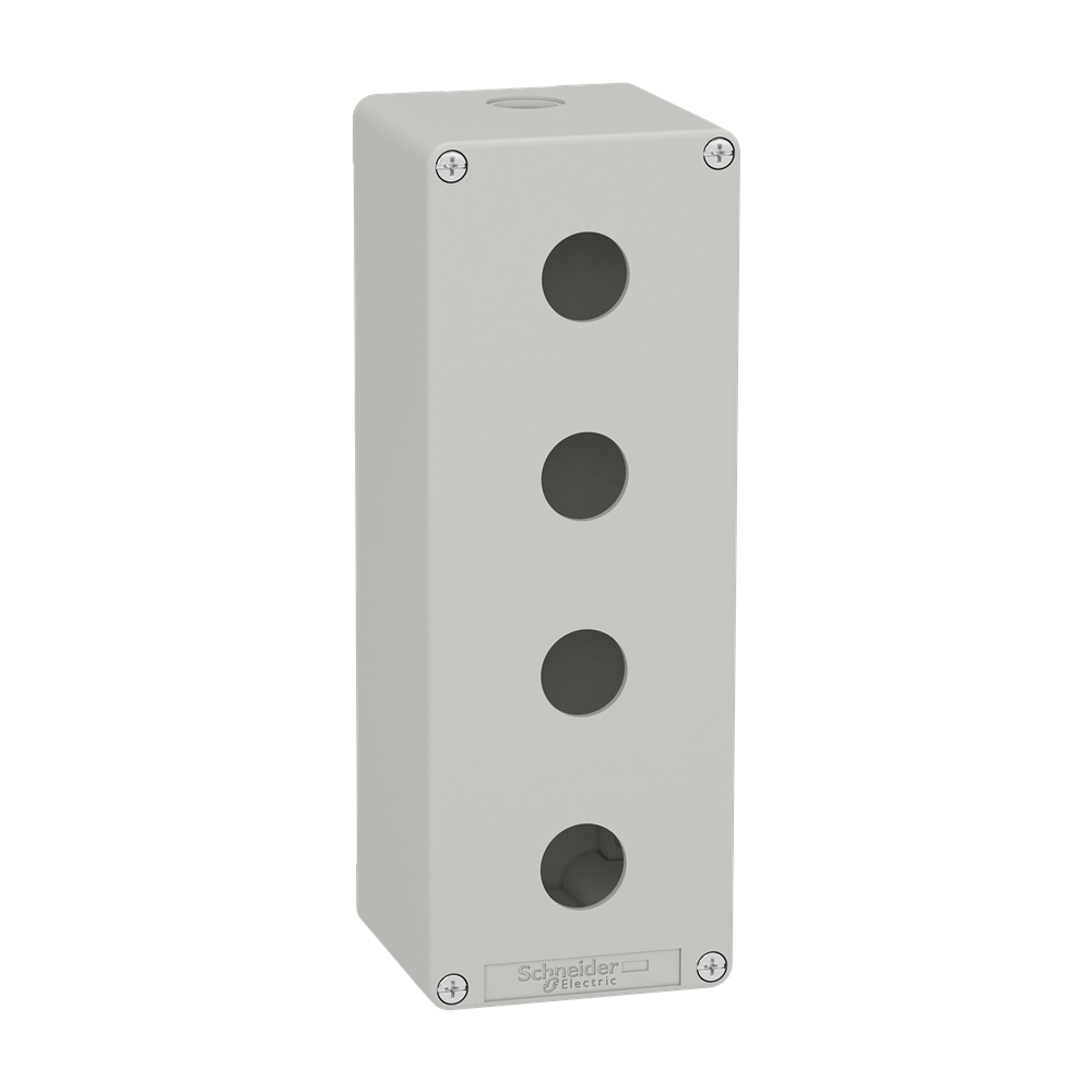 Pulsantiera in metallo grigia  M25 4 fori 22MM 80X220X77 UL CSA