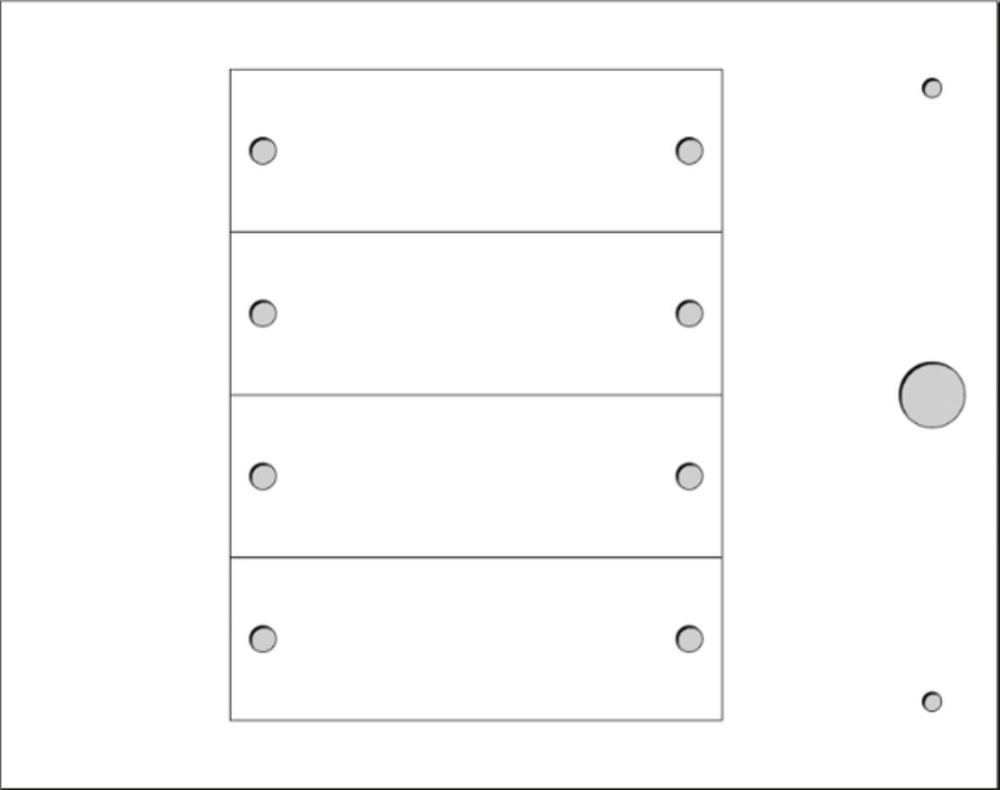 Targa rivettata 4mm MG-VRT-RH bianco per targhe quadro personalizzate