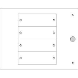 Targa rivettata 4mm MG-VRT-RH bianco per targhe quadro personalizzate