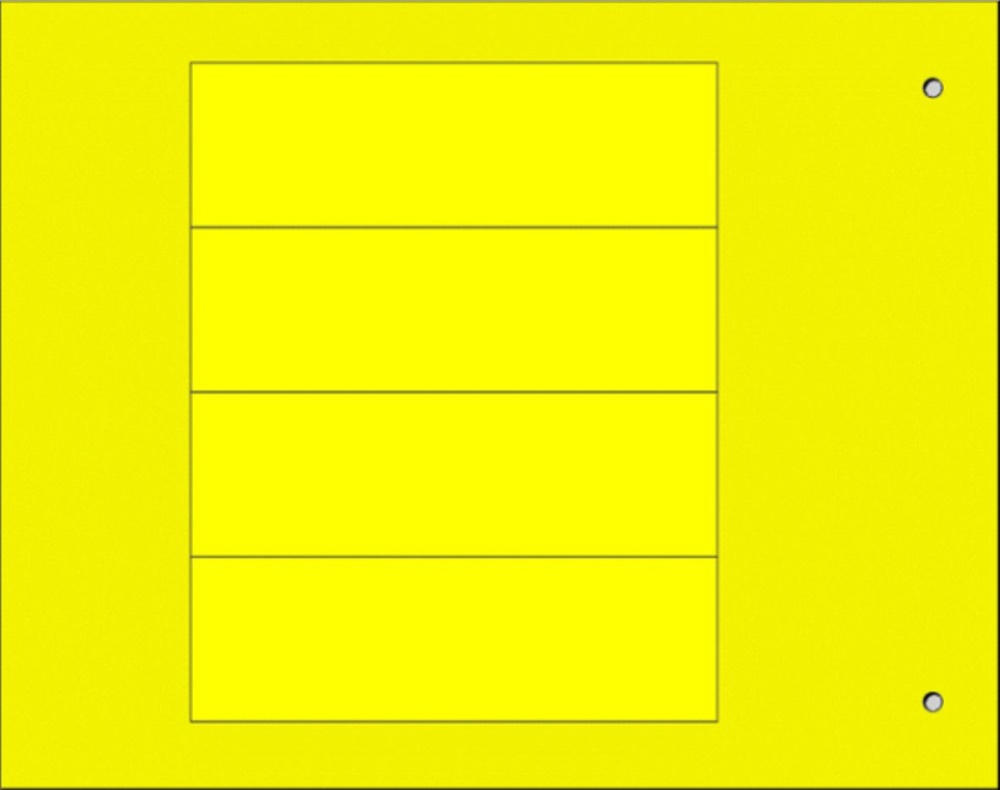 Targa quadro adesiva MG-VRT-A PVC gialla 25x80 mm per personalizzazione quadro elettrico