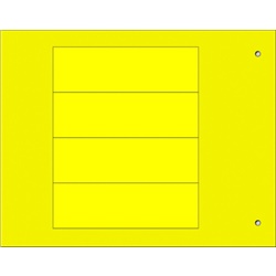 Targa quadro adesiva MG-VRT-A PVC gialla 25x80 mm per personalizzazione quadro elettrico