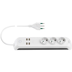 PRESA MULT. 16A 3SCHUKO+4USB+INT. +